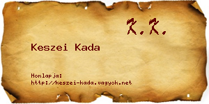 Keszei Kada névjegykártya